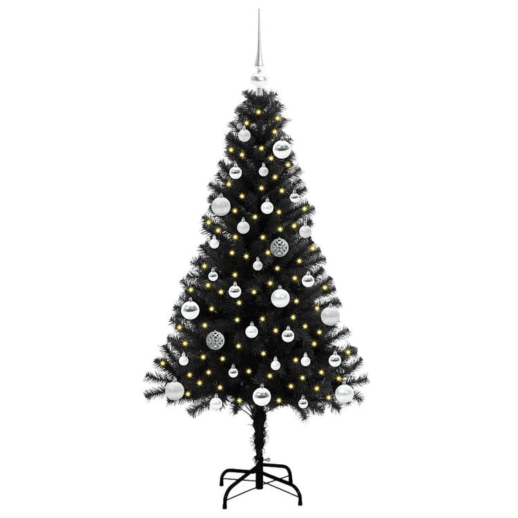 Vidaxl kerstboom zwart 150 cm pvc
