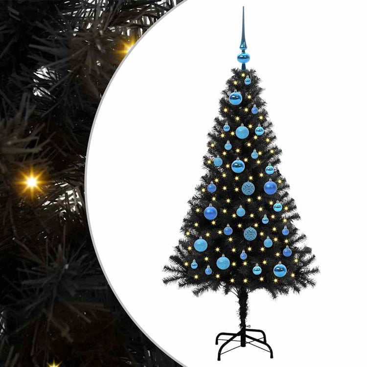 Vidaxl kerstboom zwart 150 cm pvc