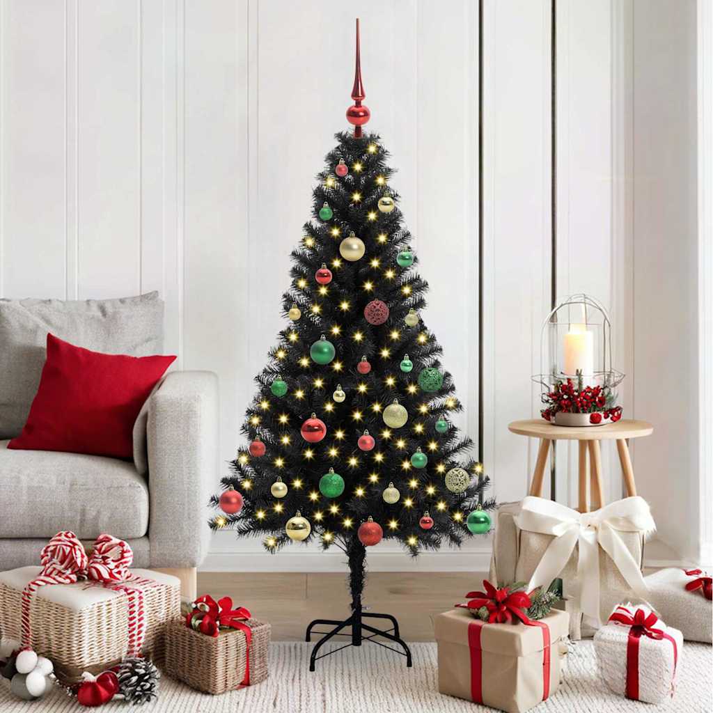 Vidaxl kerstboom zwart 150 cm pvc