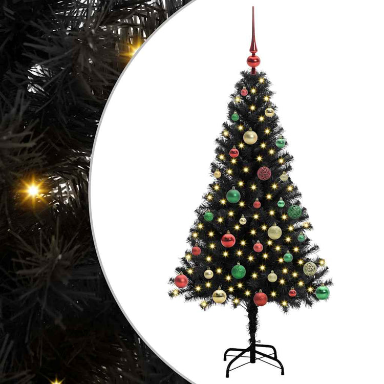 Vidaxl kerstboom zwart 150 cm pvc