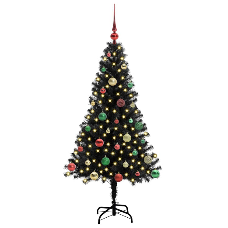 Vidaxl kerstboom zwart 150 cm pvc