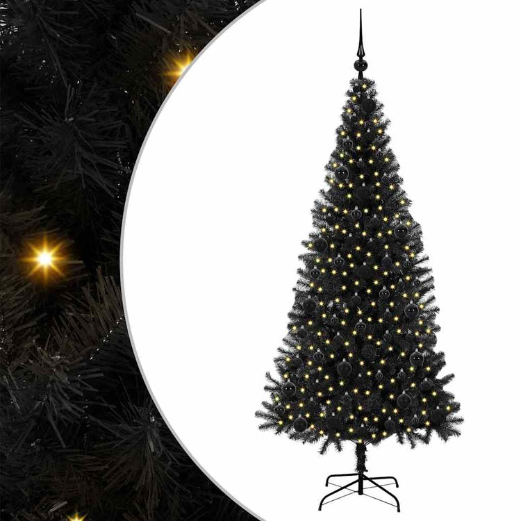 Vidaxl kerstboom zwart 180 cm pvc