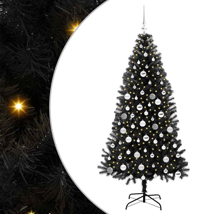 Vidaxl kerstboom zwart 180 cm pvc