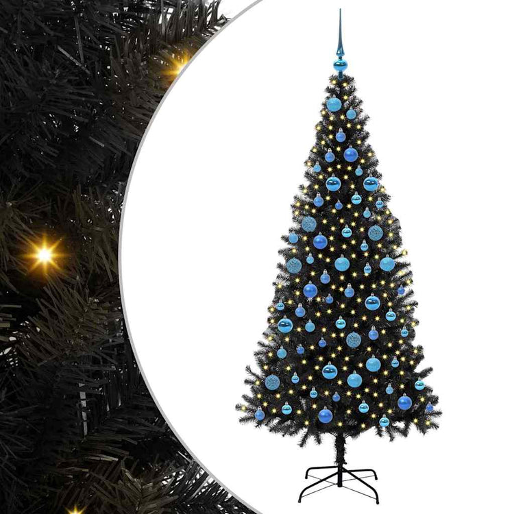 Vidaxl kerstboom zwart 180 cm pvc