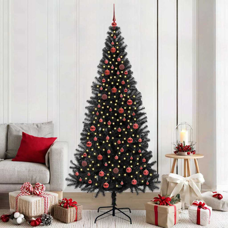 Vidaxl kerstboom zwart 210 cm pvc
