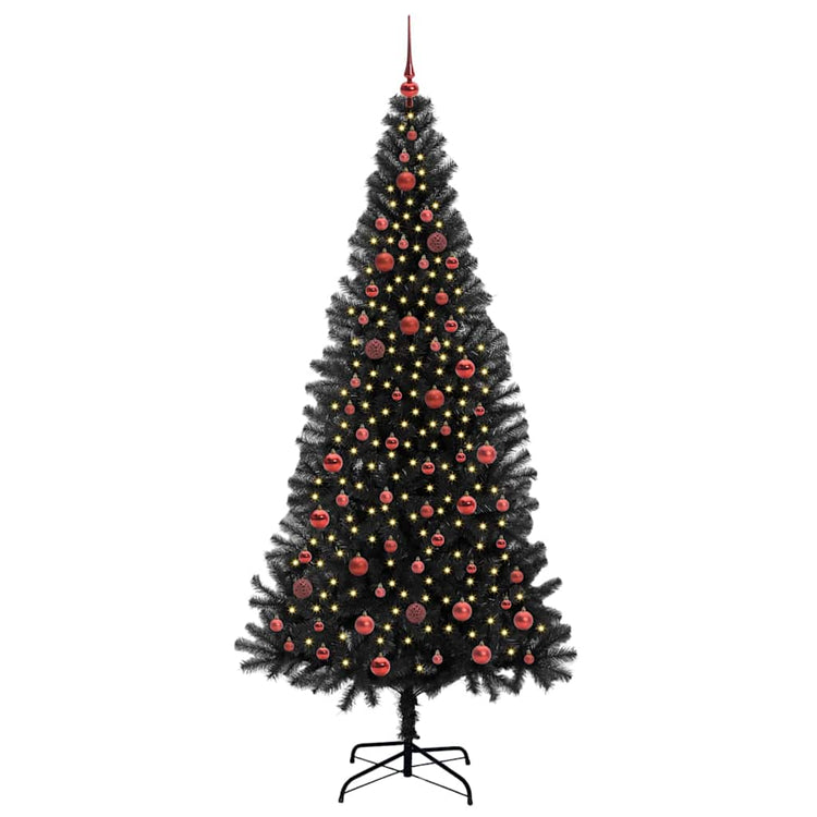 Vidaxl kerstboom zwart 210 cm pvc