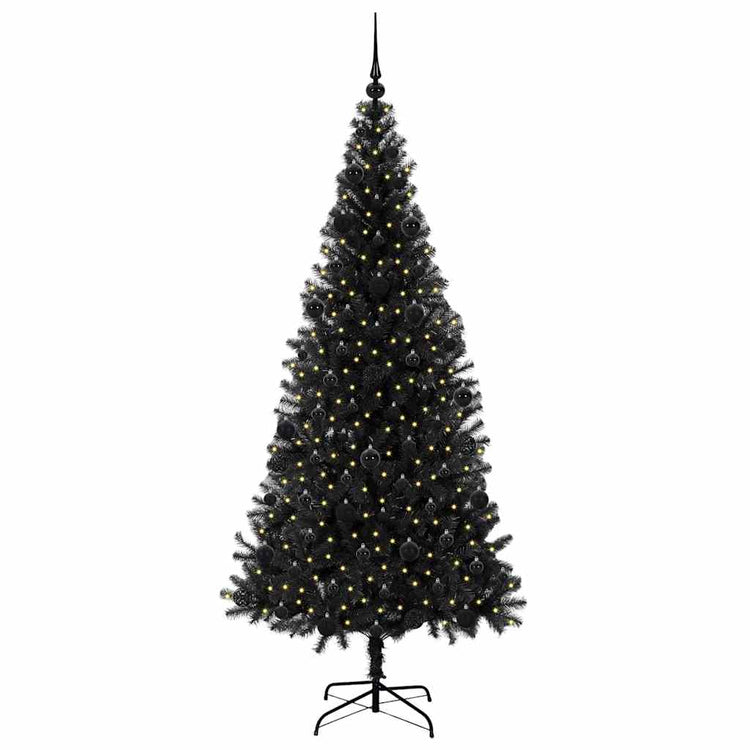 Vidaxl kerstboom zwart 210 cm pvc