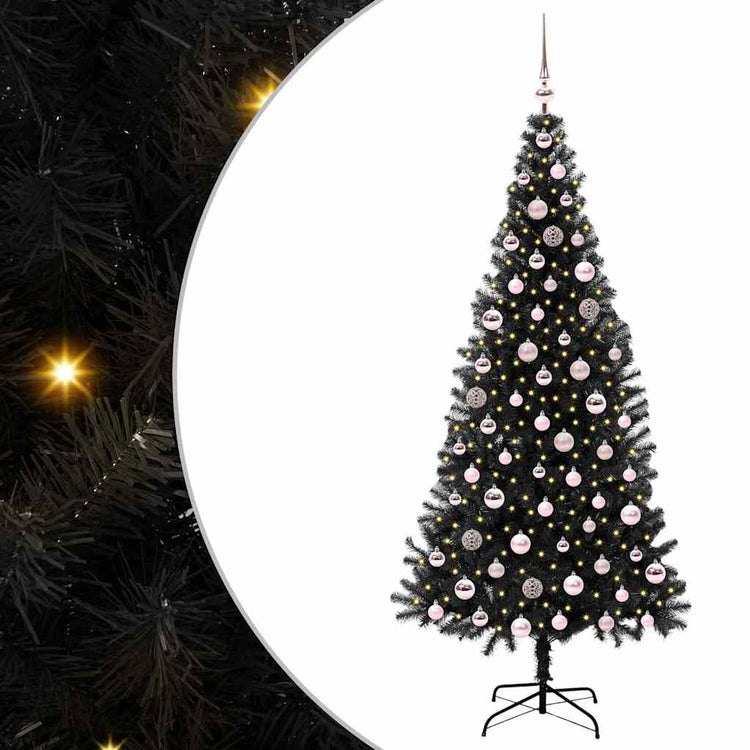 Vidaxl kerstboom zwart 210 cm pvc