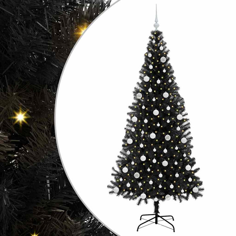 Vidaxl kerstboom zwart 210 cm pvc