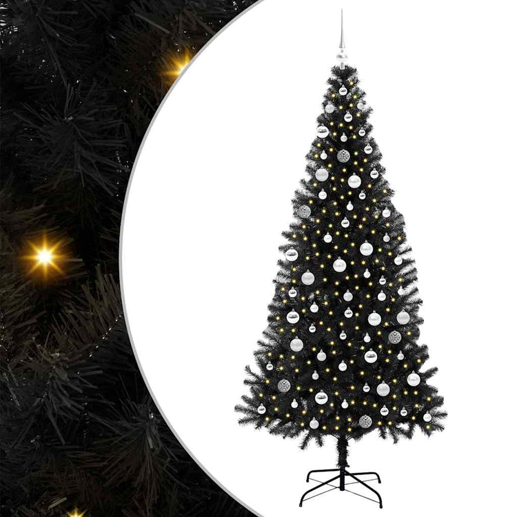 Vidaxl kerstboom zwart 210 cm pvc