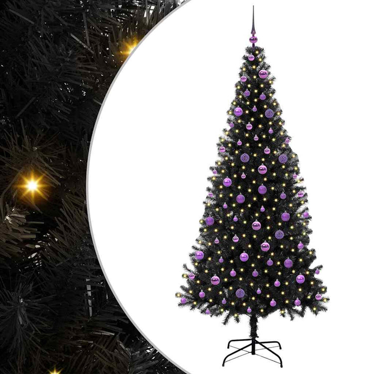 Vidaxl kerstboom zwart 210 cm pvc