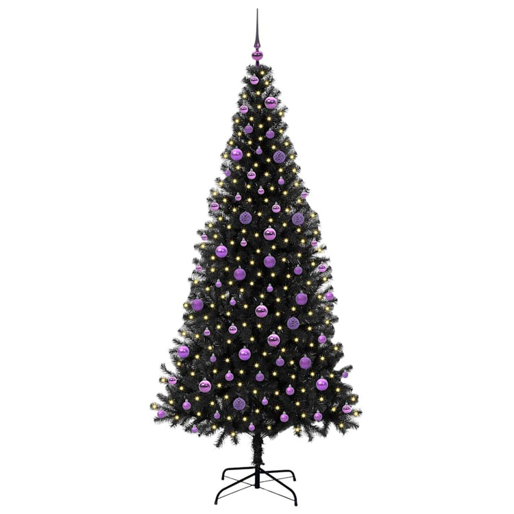 Vidaxl kerstboom zwart 210 cm pvc