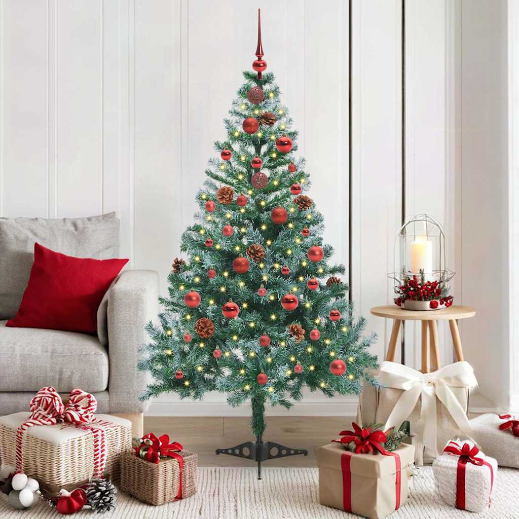 Vidaxl kunstkerstboom met 150 led groen 150 cm pvc en staal