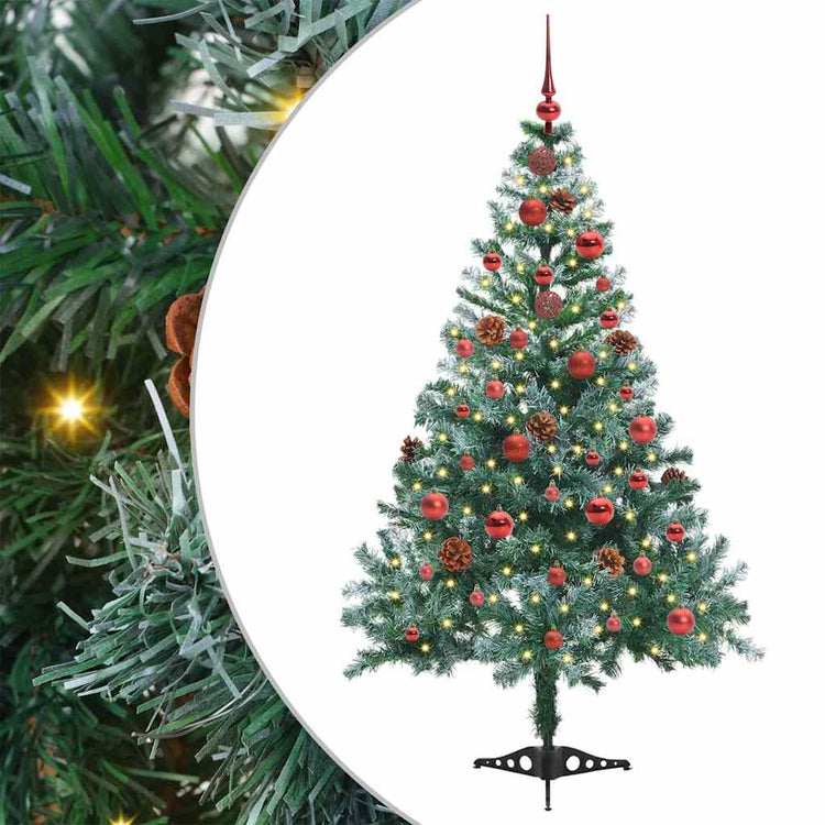 Vidaxl kunstkerstboom met 150 led groen 150 cm pvc en staal
