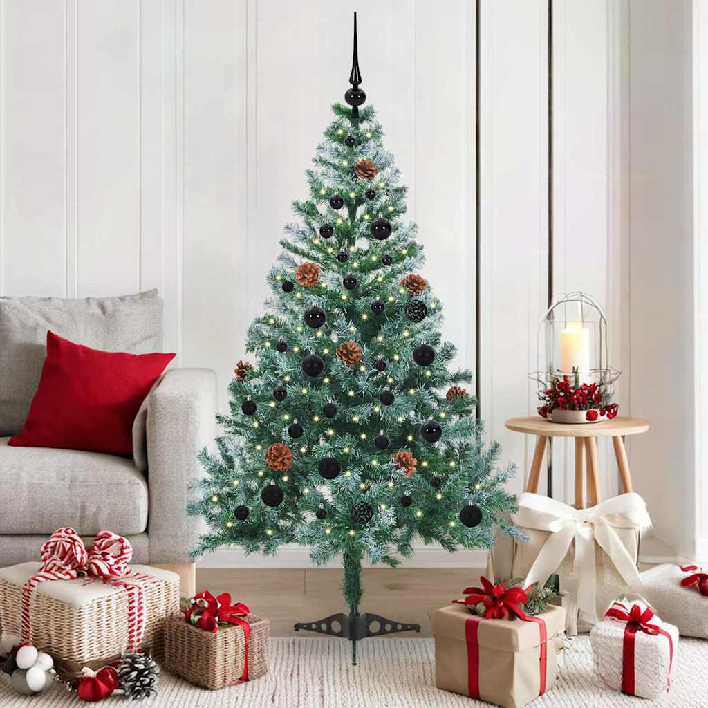 Vidaxl kunstkerstboom met 150 led groen 150 cm pvc en staal