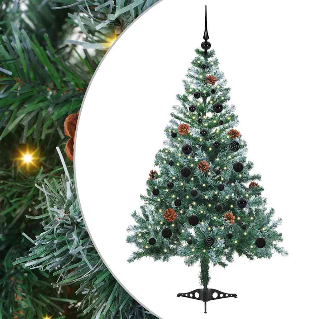 Vidaxl kunstkerstboom met 150 led groen 150 cm pvc en staal