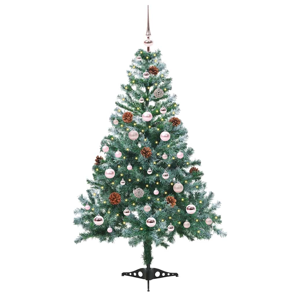 Vidaxl kunstkerstboom met 150 led groen 150 cm pvc en staal