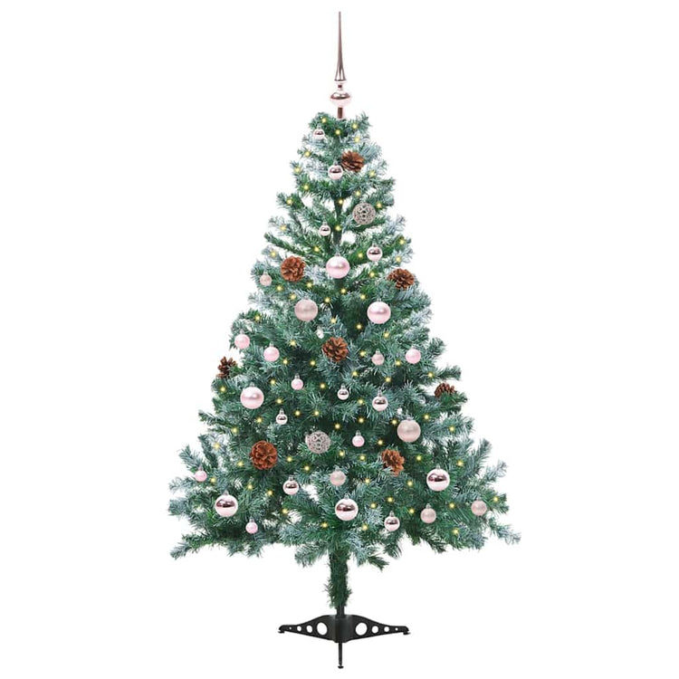 Vidaxl kunstkerstboom met 150 led groen 150 cm pvc en staal