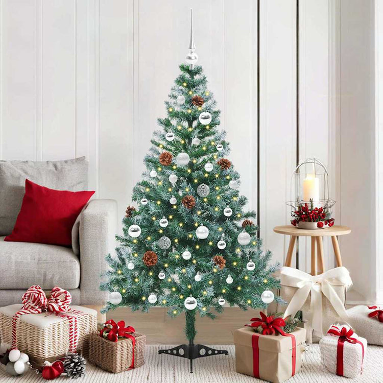 Vidaxl kunstkerstboom met 150 led groen 150 cm pvc en staal