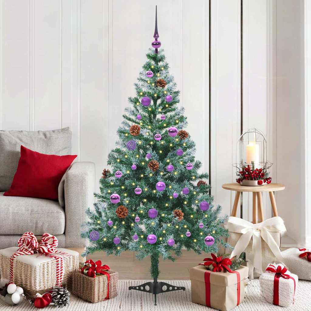 Vidaxl kunstkerstboom met 150 led groen 150 cm pvc en staal
