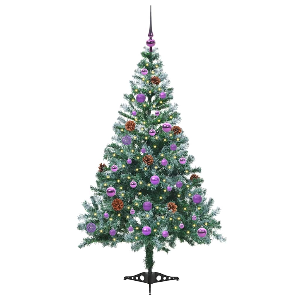 Vidaxl kunstkerstboom met 150 led groen 150 cm pvc en staal