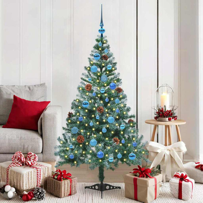 Vidaxl kunstkerstboom met 150 led groen 150 cm pvc en staal