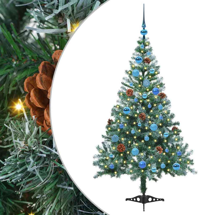 Vidaxl kunstkerstboom met 150 led groen 150 cm pvc en staal
