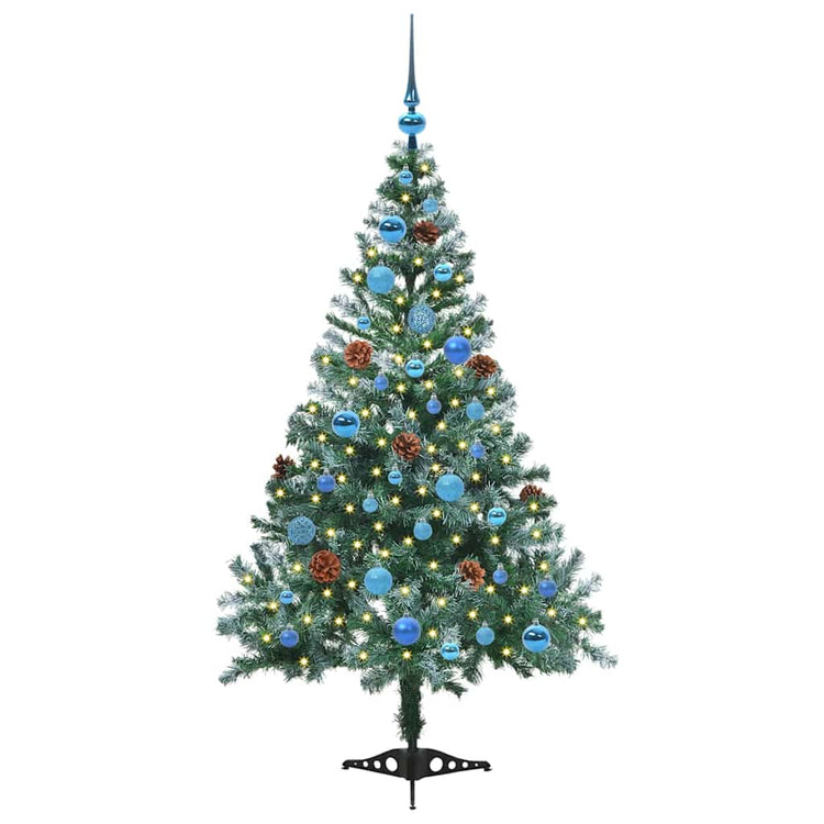 Vidaxl kunstkerstboom met 150 led groen 150 cm pvc en staal