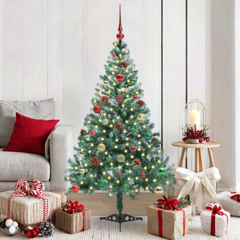 Vidaxl kunstkerstboom met 150 led groen 150 cm pvc en staal