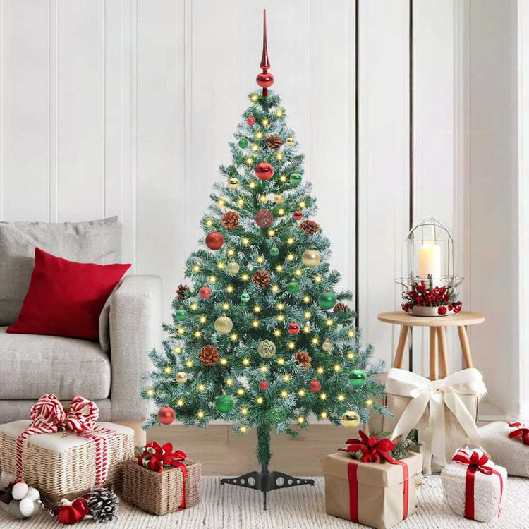 Vidaxl kunstkerstboom met 150 led groen 150 cm pvc en staal