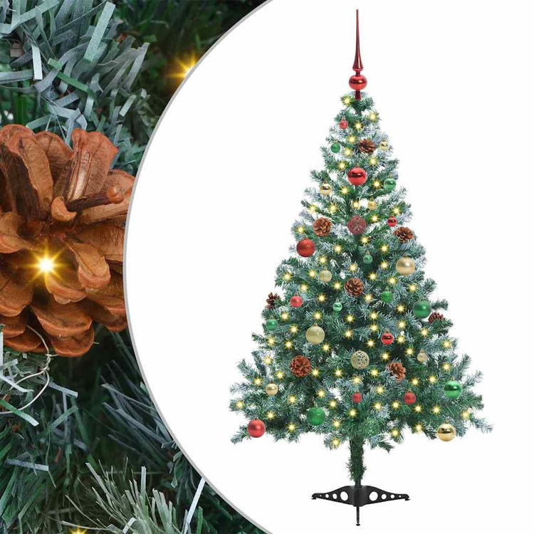 Vidaxl kunstkerstboom met 150 led groen 150 cm pvc en staal
