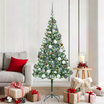 Vidaxl kunstkerstboom met 300 led groen 180 cm pvc en staal