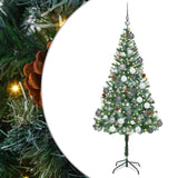 Vidaxl kunstkerstboom met 300 led groen 180 cm pvc en staal - afbeelding 2
