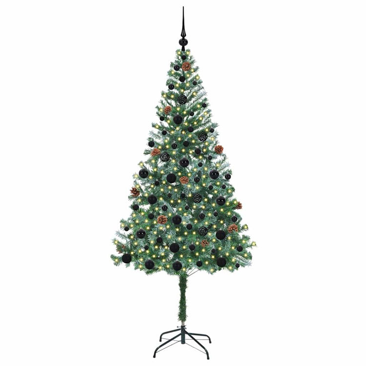 Vidaxl kunstkerstboom met 300 led groen 180 cm pvc en staal