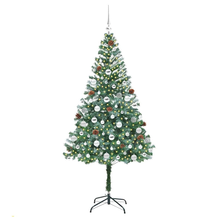 Vidaxl kunstkerstboom met 300 led groen 180 cm pvc en staal