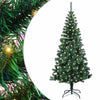 Vidaxl kunstmatig voorverlicht kerstboom groen 120 cm pvc en metaal
