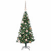 Vidaxl kunstmatig voorverlicht kerstboom groen 120 cm pvc en metaal