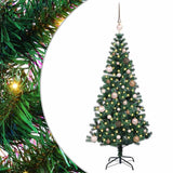 Vidaxl kunstmatig voorverlicht kerstboom groen 150 cm pvc en metaal - afbeelding 2