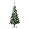 Vidaxl kunstmatig voorverlicht kerstboom groen 150 cm pvc en metaal