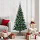 Vidaxl kunstmatig voorverlicht kerstboom groen 150 cm pvc en metaal