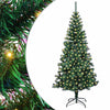 Vidaxl kunstmatig voorverlicht kerstboom groen 180 cm pvc en metaal
