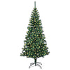 Vidaxl kunstmatig voorverlicht kerstboom groen 180 cm pvc en metaal