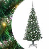 Vidaxl kunstmatig voorverlicht kerstboom groen 180 cm pvc en metaal