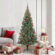 Vidaxl kunstmatig voorverlicht kerstboom groen 180 cm pvc en metaal - afbeelding 1
