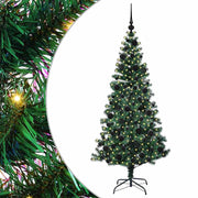 Vidaxl kunstmatig voorverlicht kerstboom groen 180 cm pvc en metaal - afbeelding 2