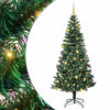 Vidaxl kunstmatig voorverlicht kerstboom groen 210 cm pvc en metaal