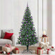 Vidaxl kunstmatig voorverlicht kerstboom groen 210 cm pvc en metaal