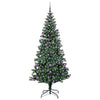 Vidaxl kunstmatig voorverlicht kerstboom groen 210 cm pvc en metaal