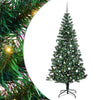 Vidaxl kunstmatig voorverlicht kerstboom groen 240 cm pvc en metaal