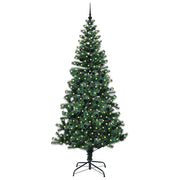 Vidaxl kunstmatig voorverlicht kerstboom groen 240 cm pvc en metaal - afbeelding 3